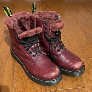 Dr. Martens Boots with Faux Fur Lining